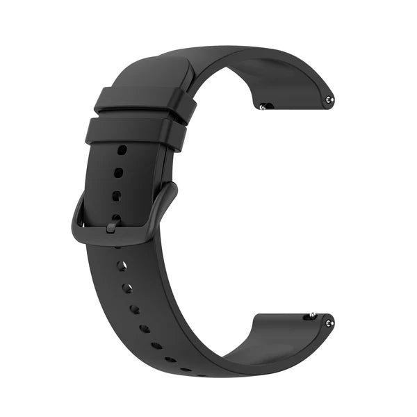 Keweni 22mm Silicone Strap for Smartwatches - Black, Universal (Amazfit GTR, Stratos and others)