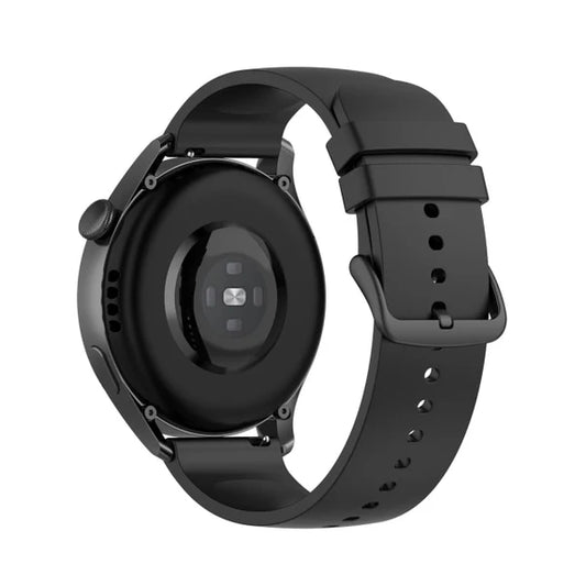 Keweni 22mm Silicone Strap for Smartwatches - Black, Universal (Amazfit GTR, Stratos and others)