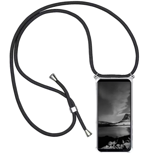 Prozoren ovitek z nastavljivo črno vrvico za Sony Xperia 10 III