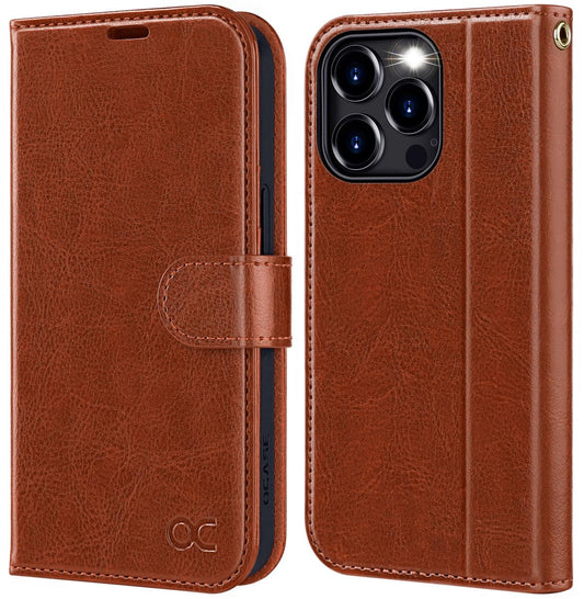 OCASE preklopna torbica iPhone 15 Pro rjava