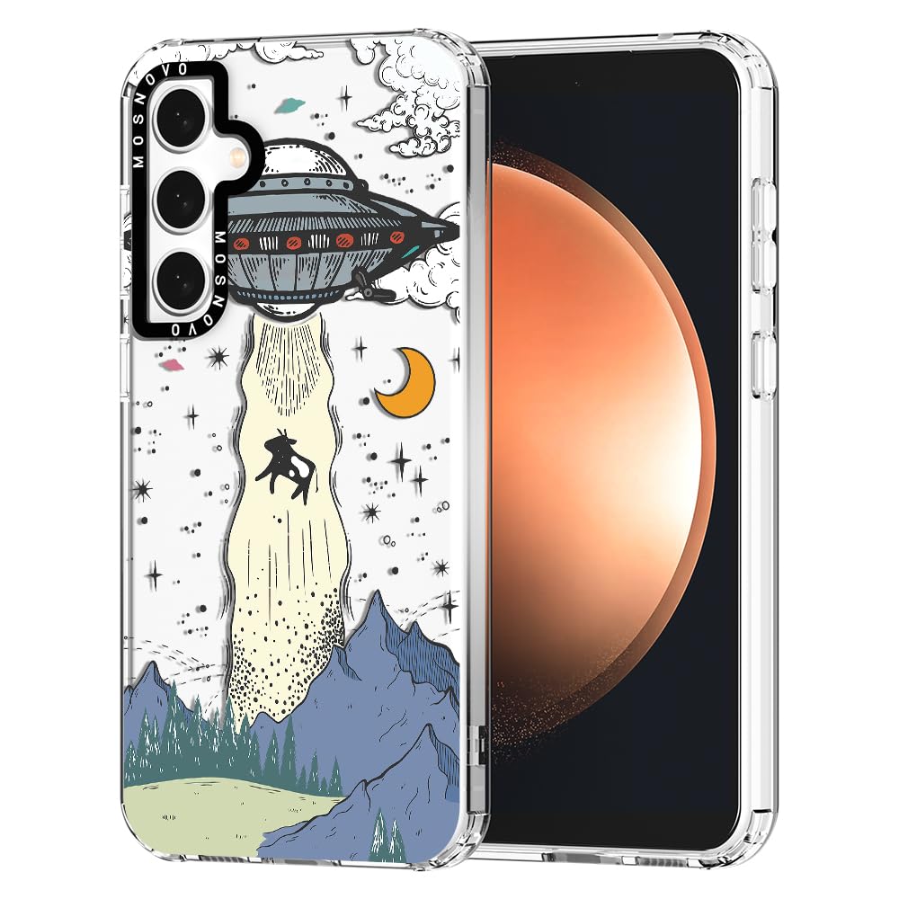 Ovitek MOSNOVO za Samsung Galaxy S23 FE UFO, vesoljski motiv z zaščito pred praskami in udarci