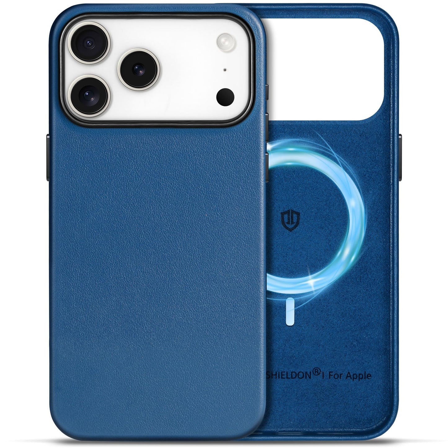 SHIELDON-usnjen-ovitek-iPhone-17-Pro-Max-6-9-MagSafe-kraljevsko-modra:SHIELDON usnjen ovitek iPhone 17 Pro Max 6,9" – MagSafe, kraljevsko modra
