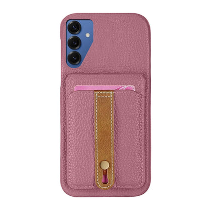 Usnjen-ovitek-za-Samsung-Galaxy-S25-Plus-držalo-za-kartice-roza:Usnjen ovitek za Samsung Galaxy S25 Plus – držalo za kartice, roza