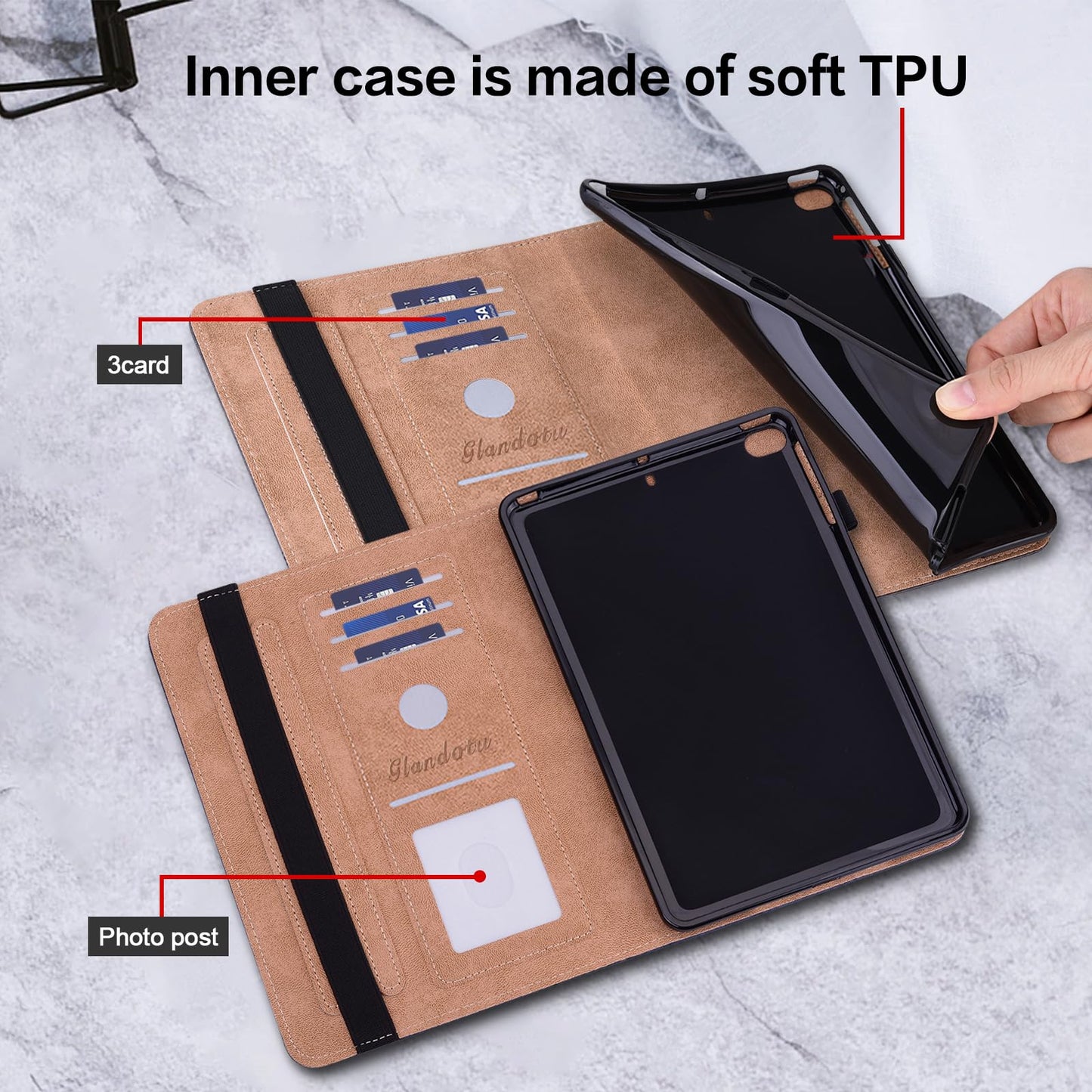 Ovitek za Samsung Galaxy Tab A11 Plus / A9 Plus 11" - Usnjen ovitek z držalom za pisalo