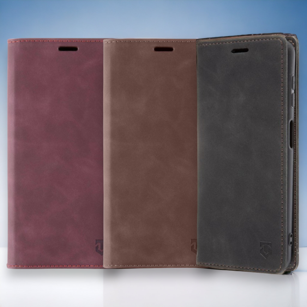 Preklopna torbica Tactical "XProof Pro" za Samsung Galaxy A13 5G – Temno rdeča / Umetno usnje + PC