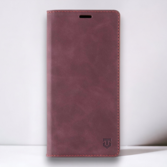 Preklopna torbica Tactical "XProof Pro" za Realme C25Y - bordo rdeča – Rdeča / Umetno usnje + PC