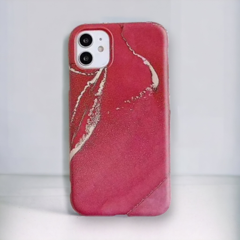 Silikonski ovitek "Marble" za iPhone 14 Plus/15 Plus – Infostyle – Oranžna / TPU silikon