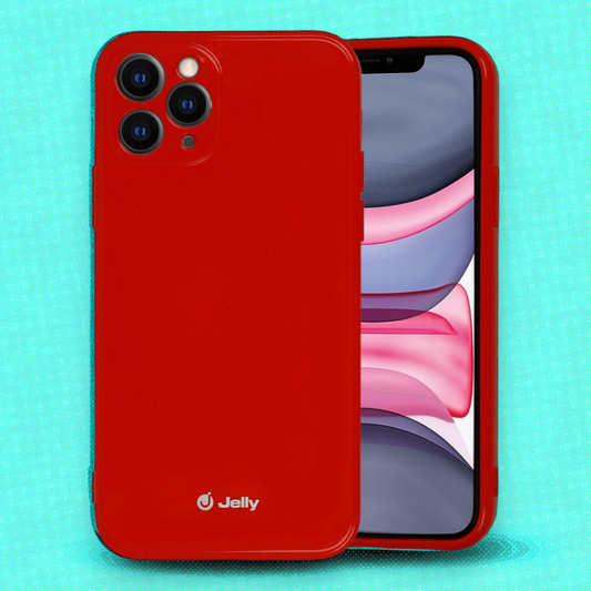 Silikonski ovitek "Jelly" za iPhone 12 Pro Max - rdeča – Rdeča / TPU silikon