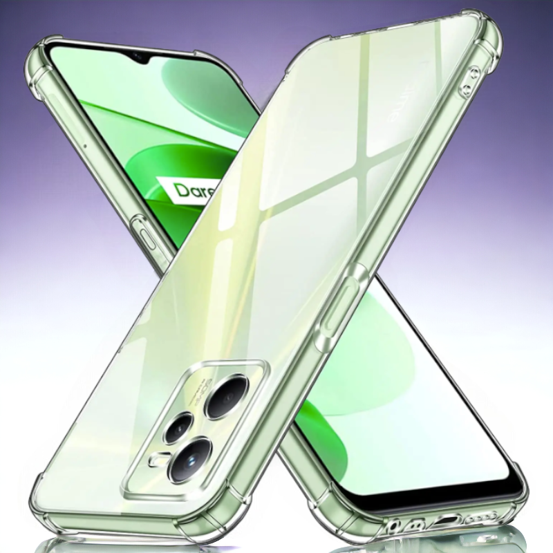 Silikonski ovitek "antishock " za Realme C35 (0.5 mm) - Prozoren – Infostyle – Prozorna / Silikon