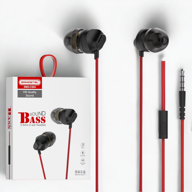Žične slušalke "SMS-CS04" v 4 barvah – Somostel