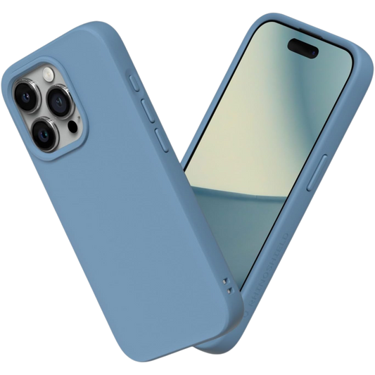 RhinoShield SolidSuit zaščitni ovitek za iPhone 15 Pro Max svetlo moder trpežen etui z vrhunsko zaščito
