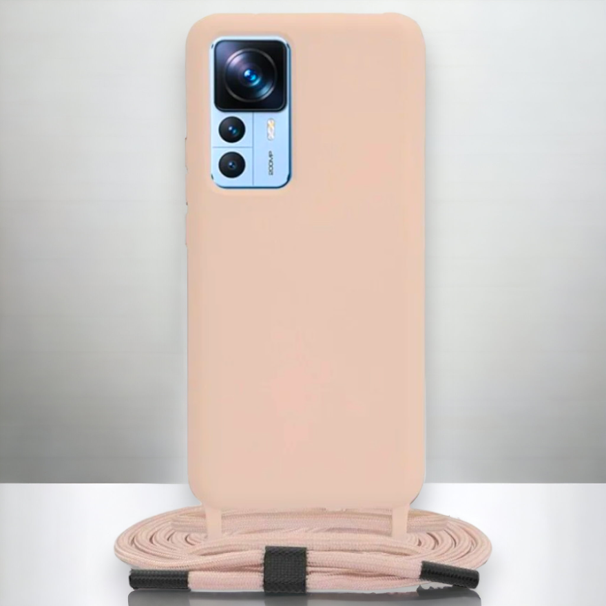 Silikonski ovitek "Crossbody Lanyard" za Xiaomi 12T Pro – Techsuit – Rumena / TPU silikon