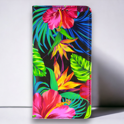 Preklopna torbica "Flower" za Samsung Galaxy M22 4G – Infostyle – Rumena / Umetno usnje + TPU silikon