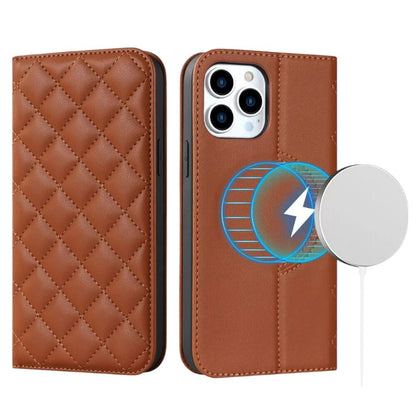 Preklopna torbica za telefon iPhone 13/14, rjava/roza