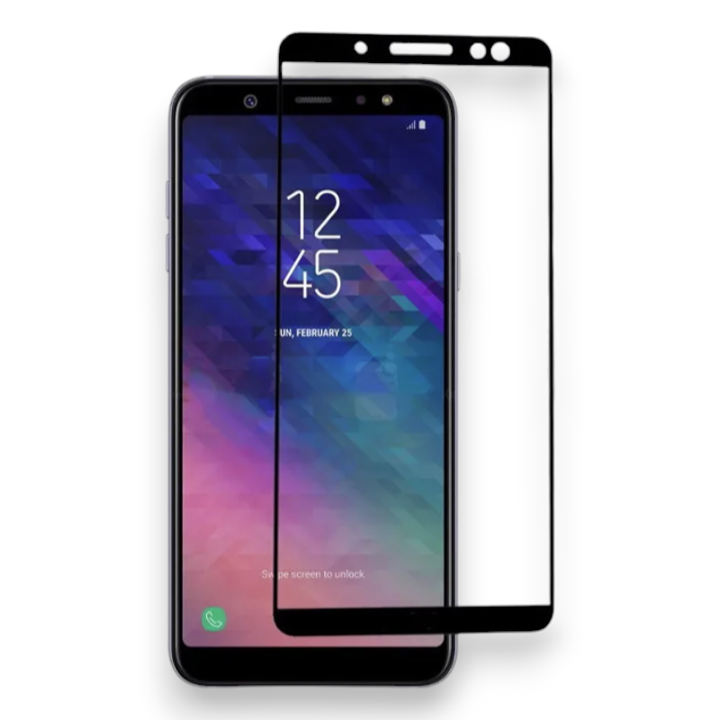 Kaljeno zaščitno steklo "Second Black" za zaslon za Samsung Galaxy A6 (2018) – Cellularline