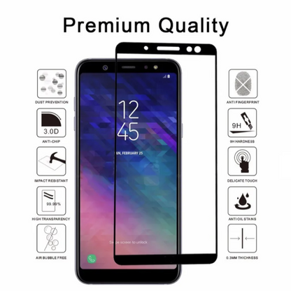 Kaljeno zaščitno steklo "Extra Black" za zaslon za Samsung Galaxy A6 – SBS