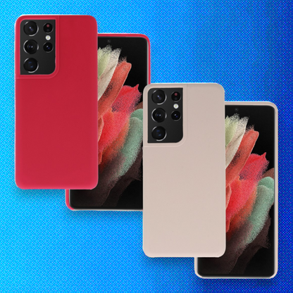 Silikonski ovitek "Lite" za Samsung Galaxy S21 Ultra – Vennus – Bež / Silikon