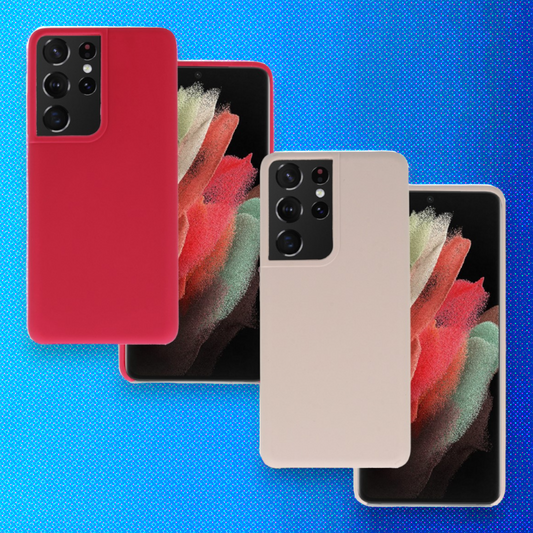 Silikonski ovitek "Lite" za Samsung Galaxy S21 Ultra – Vennus – Bež / Silikon