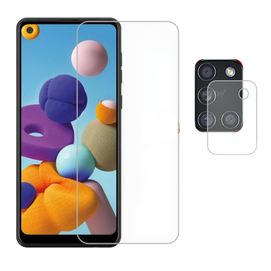 Zaščitno steklo za telefon Samsung Galaxy A21S 5G + zaščita za kamero – Infostyle