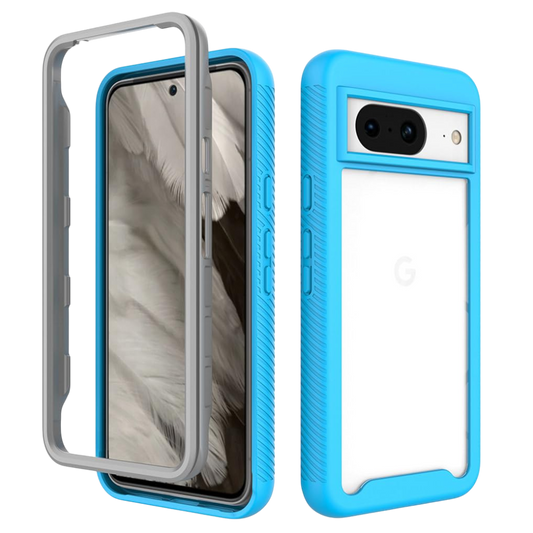SEAHAI Rugged Armor prozoren ovitek za Google Pixel 8 v svetlo modri barvi