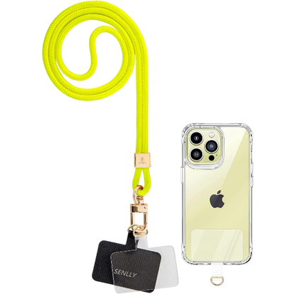 SENLLY telefonski trak z ultra tankim obližem v fluorescentno rumeni barvi, z prozornim in črnim obližem.
