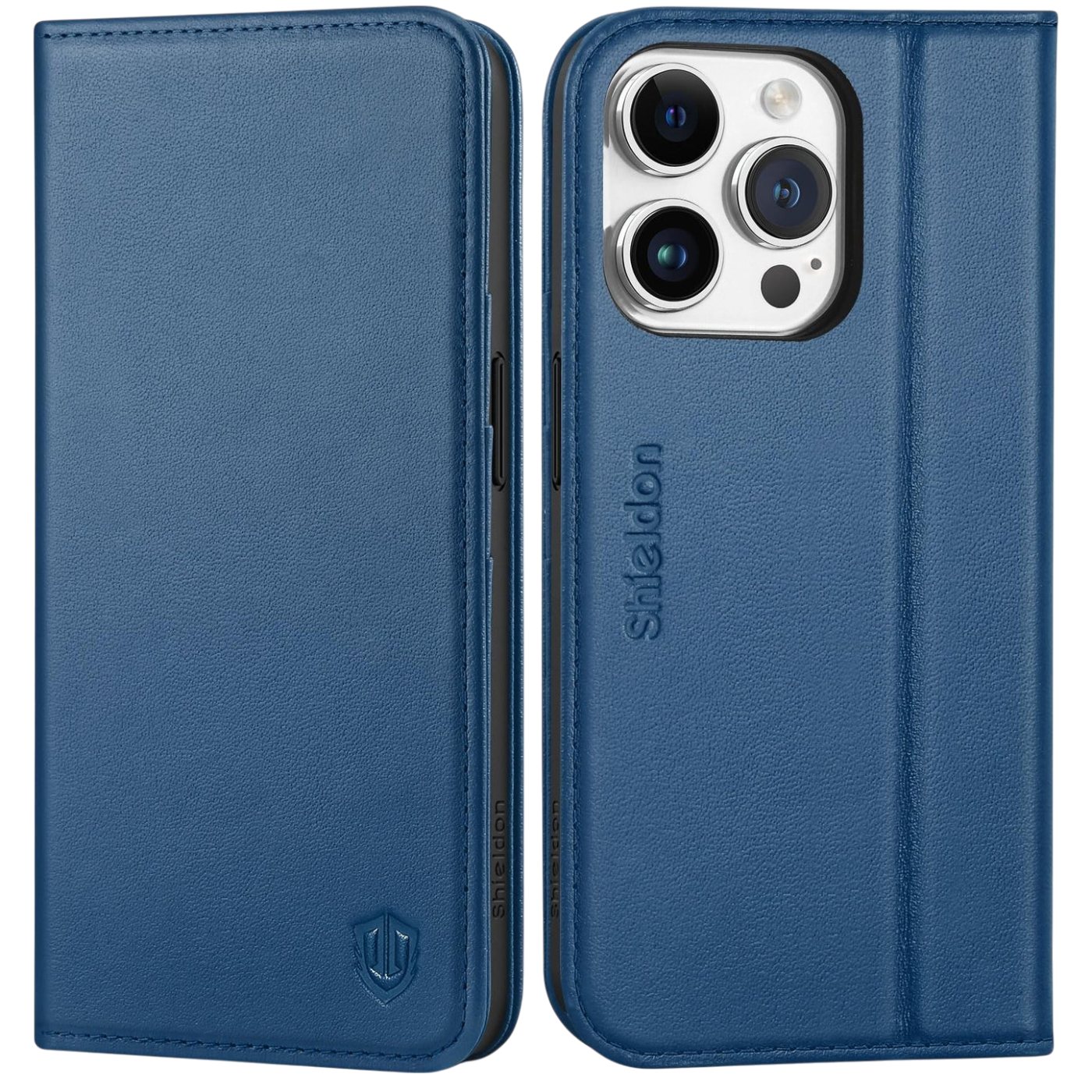 SHIELDON ovitek z denarnico za iPhone 15 iz kakovostnega PU usnja z režami za kartice in magnetnim zapiranjem