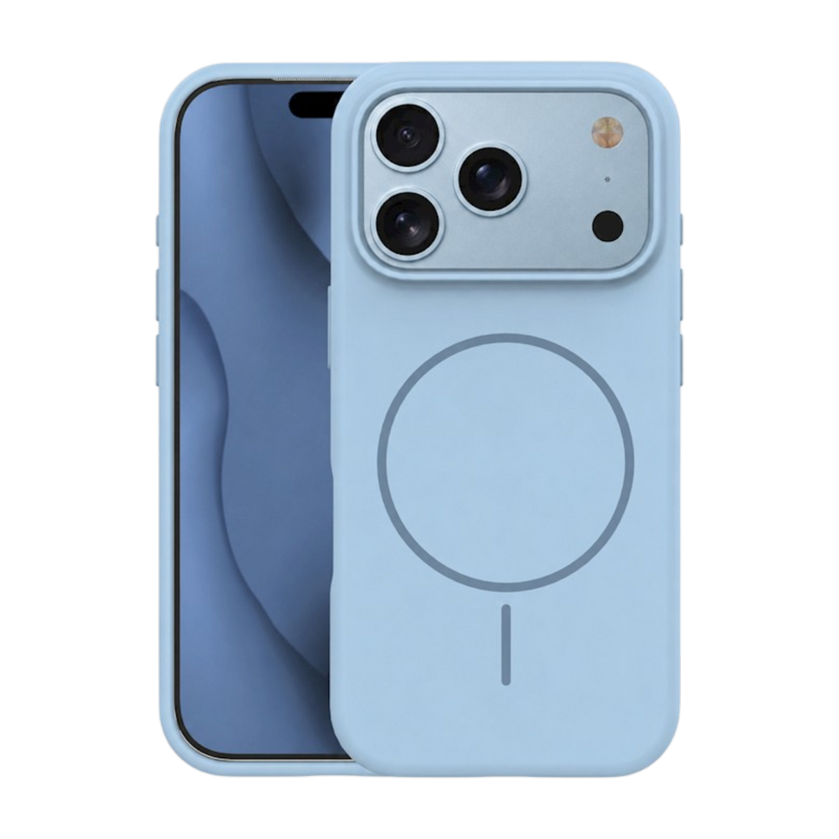 Svetlo moder silikonski MagSafe ovitek za iPhone 17 Pro Max in iPhone 18 Pro Max