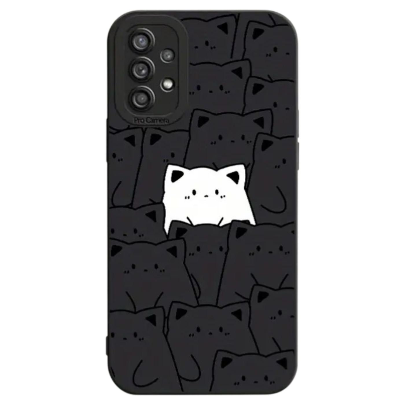 Silikonski ovitek Cat Holo za Realme 10 2022 črna – zaščitni etui