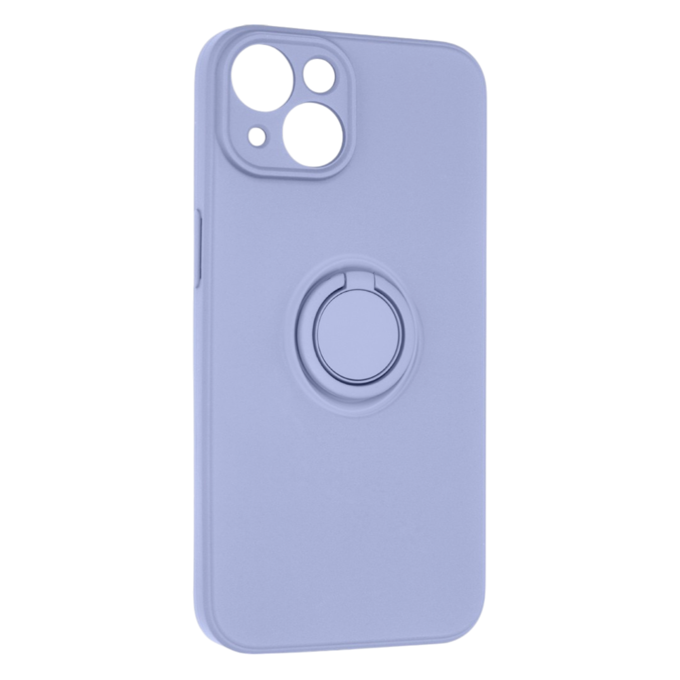 Silikonski ovitek Ring in 2x zaščitno steklo ter 2x zaščita kamere za iPhone 14 vijoličen komplet
