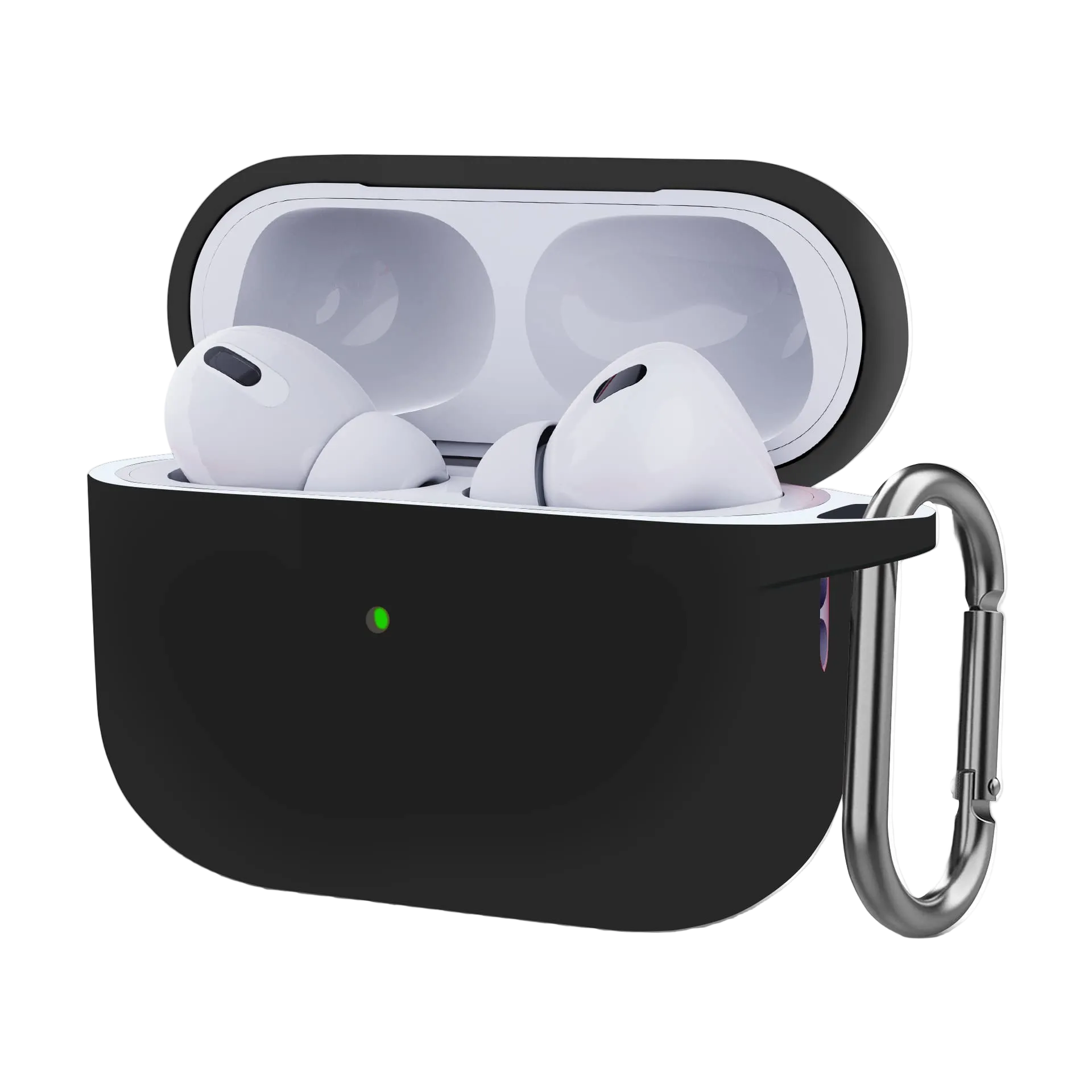 Silikonski ovitek s karabinom za AirPods Pro 2 v sivi barvi