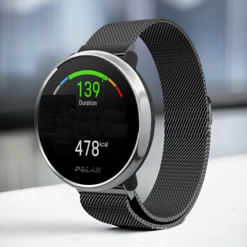 Magnetni pašček Techsuit za Samsung Galaxy Watch (46mm) / Gear S3, Huawei Watch GT/GT 2/GT 2e/GT 2 Pro/GT 3 (46 mm) – Čr