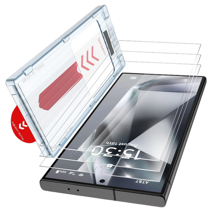 Komplet "bersem" 3x zaščitno steklo + zaščita za kamero za Samsung Galaxy S24 Ultra z namestitvenim pladnjem – Infostyle