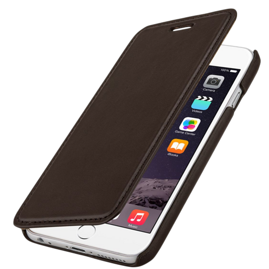 StilGut preklopna torbica rjava za iPhone 6 Plus / 6S Plus – usnjen zaščitni etui