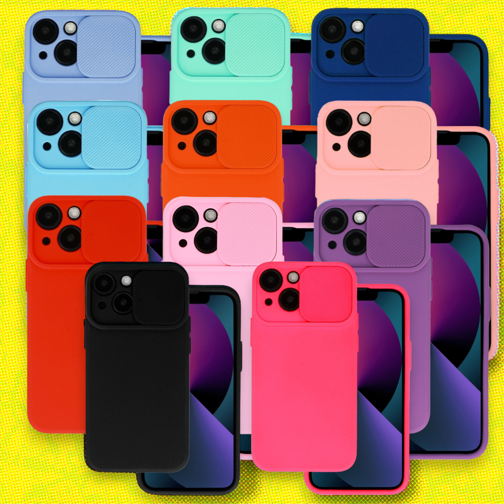 Silikonski ovitek "Camshield Soft" za iPhone 14 – Infostyle – Pastelno vijolična / TPU silikon
