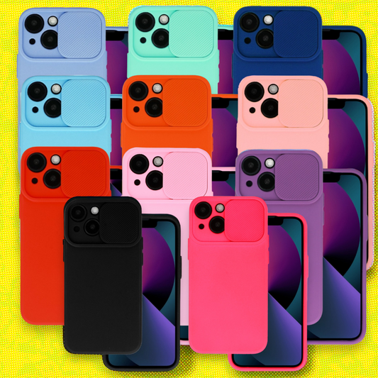 Silikonski ovitek "Camshield Soft" za iPhone 14 – Infostyle – Pastelno vijolična / TPU silikon