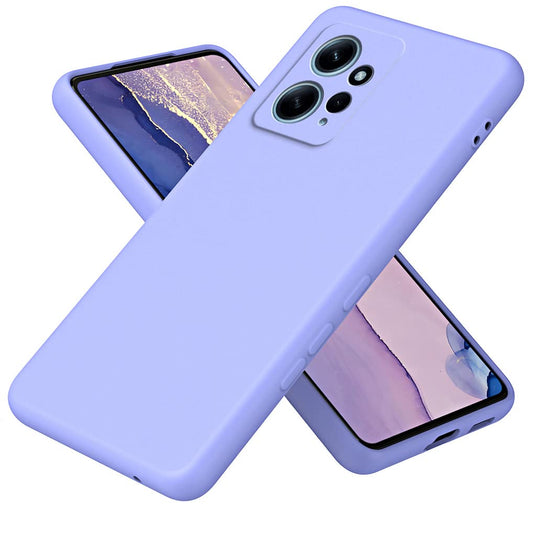 SEAHAI silikonska maska za Xiaomi Redmi Note 12 4G – ljubičasta, tekući silikon