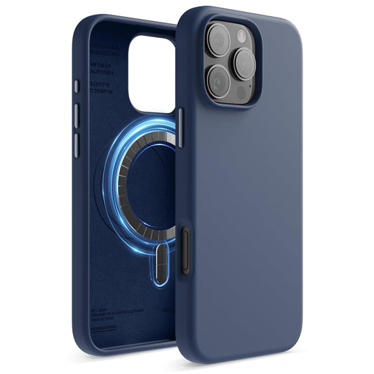 Elago MagSafe silikonski ovitek za iPhone 16 Pro Max temno modra