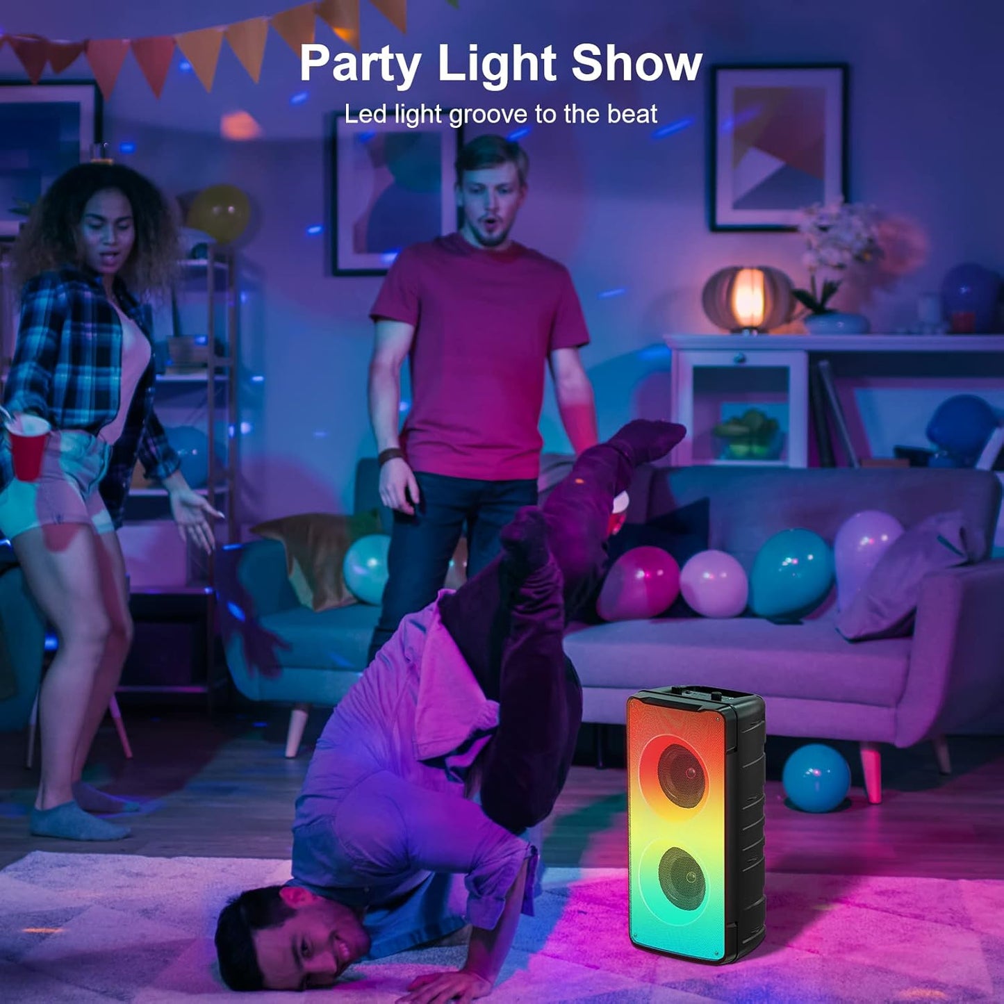 TAMPROAD A67 Portable Bluetooth Speaker 60W (80W Peak) – Party, TWS, Lights