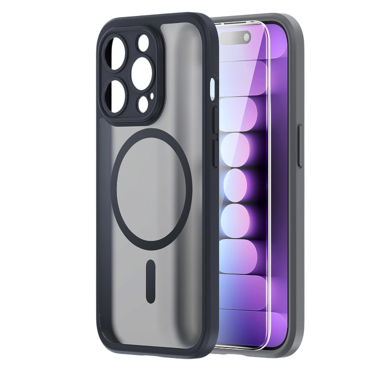 Ovitek za telefon "TOCOL" + 2x zaščitno steklo za iPhone 15 Pro Max – Črna