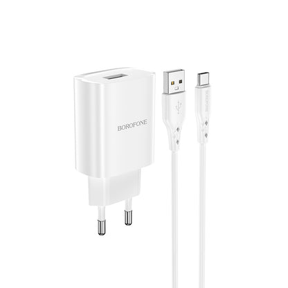 Komplet stenski polnilnik ''Borofone BN1'' z USB-C kablom