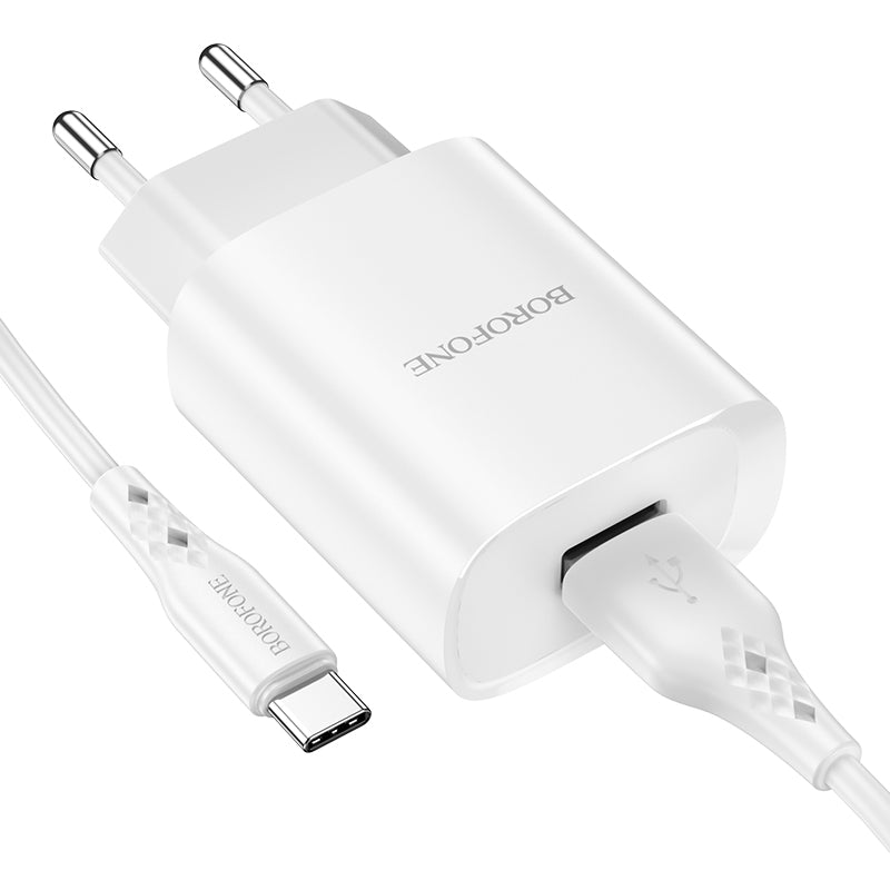 Komplet stenski polnilnik ''Borofone BN1'' z USB-C kablom