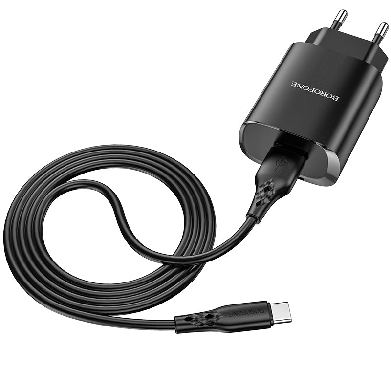 Komplet stenski polnilnik ''Borofone BN1'' z USB-C kablom