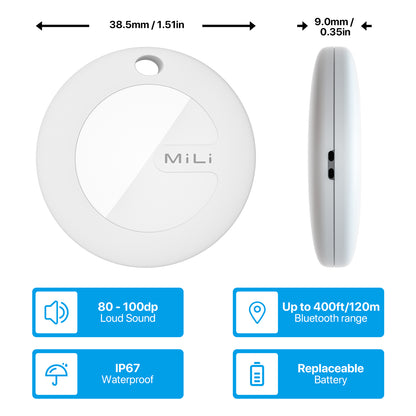 Tracker ''MiLi GPS Bluetooth MiTag'' za Android + obesek za ključe