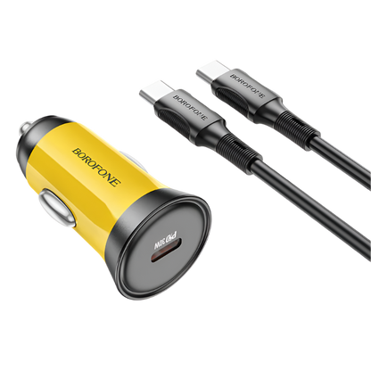 Avtopolnilec ''Borofone BZ26 Seacher'' Type C - PD 30W 3A s kablom Type C na C