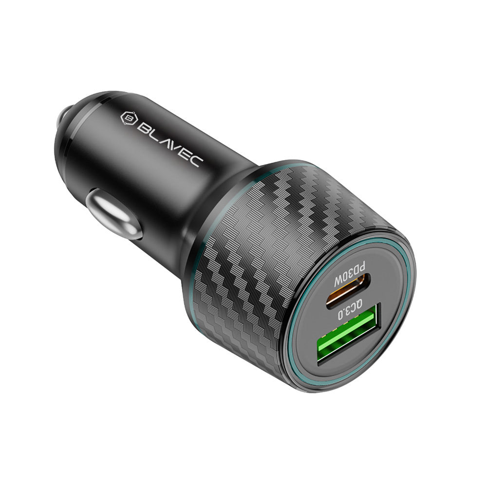 Avto polnilec USB + Type C 48W 3A – Borofone