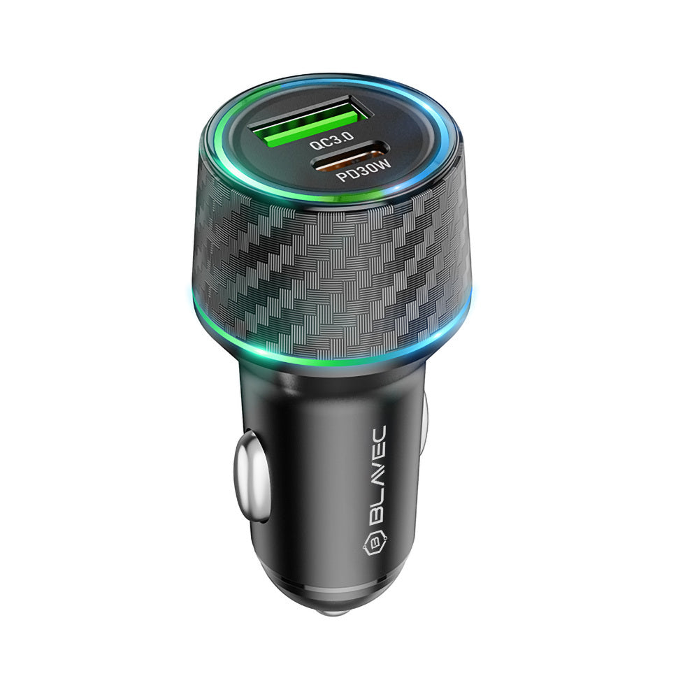 Avto polnilec USB + Type C 48W 3A – Borofone