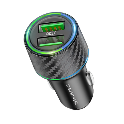 Avto polnilec 2x USB 36W 3A – Blavec – Črna