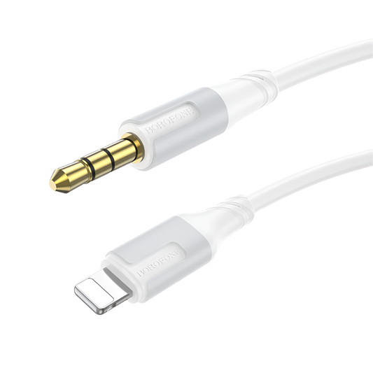 Kabel 3.5 mm Jack v Lightning, 1m – Borofone – Bela