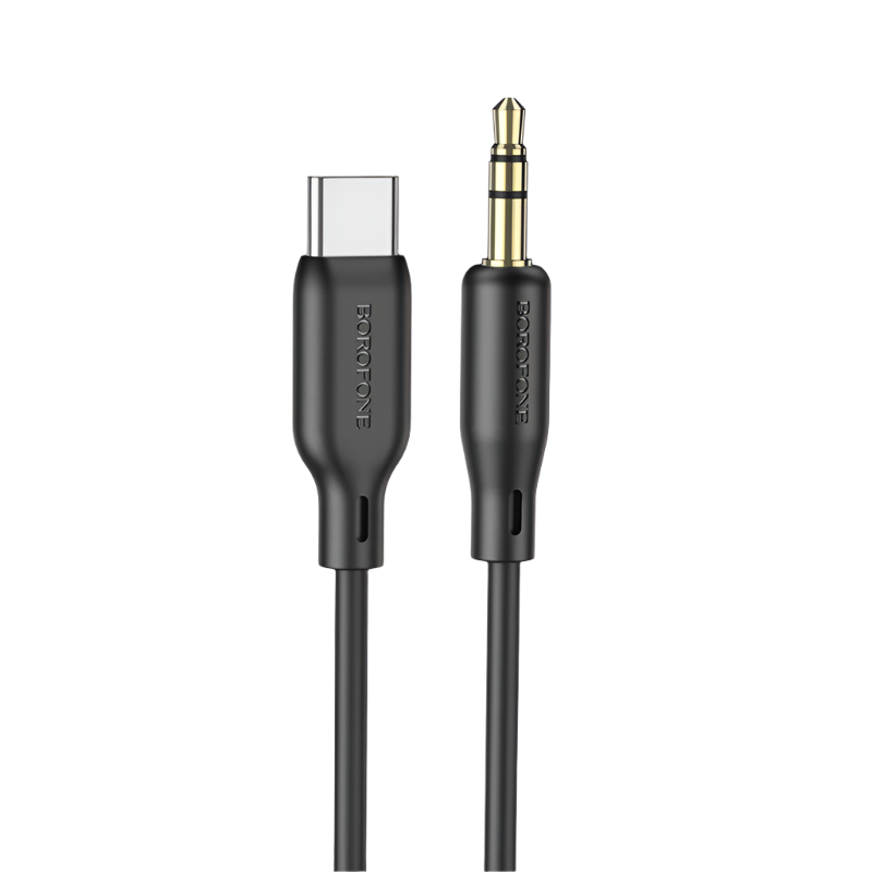 Kabel 3.5 mm Jack v USB C, 1m – Borofone – Bela