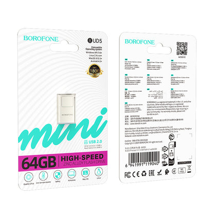 Borofone BUD5 USB ključ mini 2.0 64GB